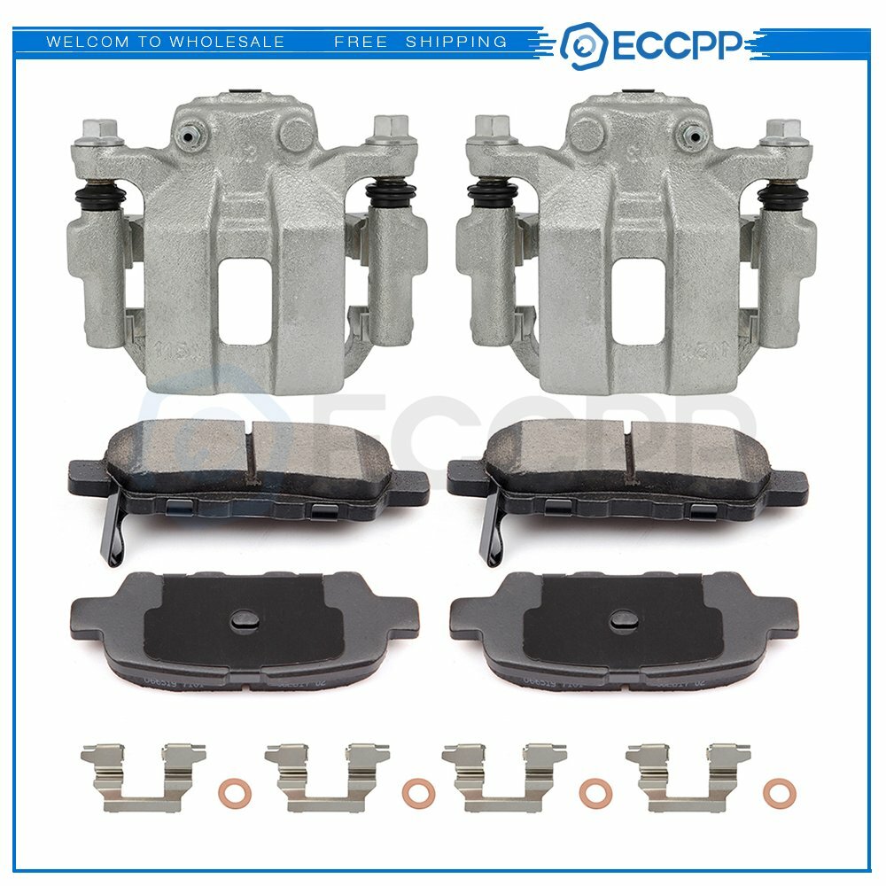 Rear Brake Calipers Brake Pads Set 6Pcs Zinc For 2003-2004 2005 Nissan 350Z 6B93BC-57
