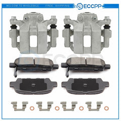 Rear Brake Calipers Brake Pads Set 6Pcs Zinc For 2003-2004 2005 Nissan 350Z 6B93BC-57