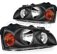 Pair Kit Headlights Assembly For 2004-2006 Hyundai Elantra 2.0L Black Amber 6B93BC-57