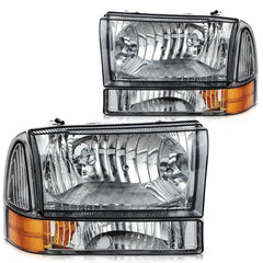 ECCPP Headlights For 2003-04 Ford Excursio 1999-05 Ford F-250/F-350/F-450 Pair KOEEP