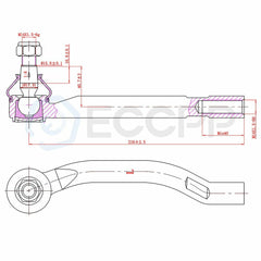 4pc Front Inner Outer Tie Rod Links Kit For 2003 2004 2005 Honda Pilot Acura MDX 6B93BC-57