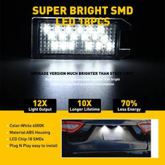 For Jeep Grand Cherokee Compass Patriot Fiat 500 Dodge LED License Plate Light A 6B93BC-57