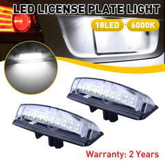 2X LED License Plate Light Rear Tag Lamps 6000K For 2007-2012 Toyota Yaris Sedan 6B93BC-57