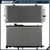 Aluminum Radiator & AC Condenser Cooling Kit For 2002-2006 2007 Subaru Impreza 6B93BC-57