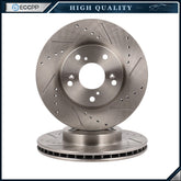Front Drilled Slotted Brake Rotors For ACURA CSX ILX 2008 2009 2010 Honda Accord KOEEP