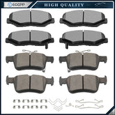 Front and Rear Ceramic Brake Pads Kit for 2016-2020 2021 Honda Civic 1.5L 2.0L 6B93BC-57
