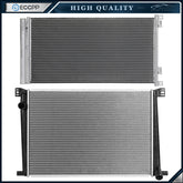 Aluminum Radiator & AC Condenser Cooling Kit For 2011 2012 2013-2015 Mini Cooper 6B93BC-57
