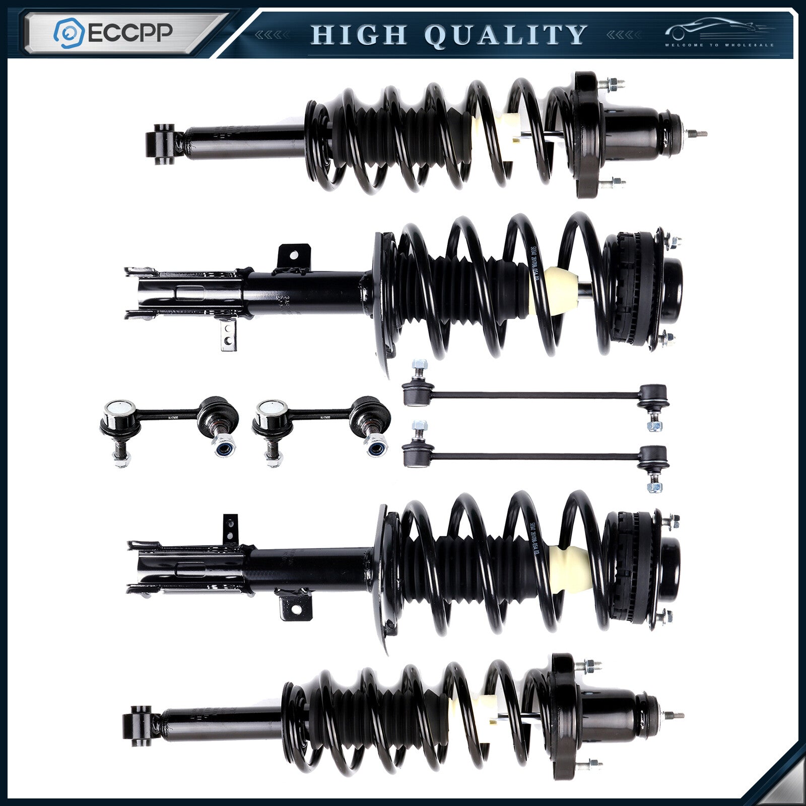 For Chrysler 200 2011-2014 Sebring 2007-10 Complete Strut Sway Bar End Links Set 6B93BC-57