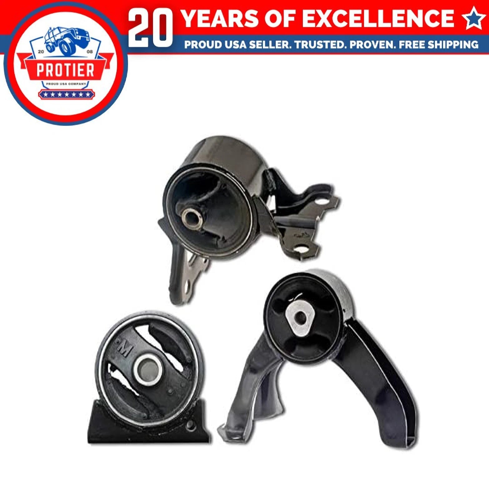 Fits 2007-2008 Dodge Caliber 2.4L 2WD AUTO CVT w/o Turbo Motor & Trans Mount 3pc 6B93BC-57