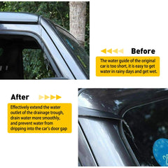 2X Water Rain Gutter Car Extension For Jeep Wrangler JL 18-21 Gladiator JT EOA 6B93BC-57