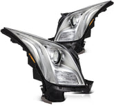 Headlights Assembly For 2017-2013 Cadillac XTS 3.6L LED HID/Xenon Chrome LH+RH 6B93BC-57