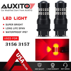 2x LED Brake Stop Tail Light Bulbs 3157 3057 Red for Chevy Silverado 1500 99-12 6B93BC-57