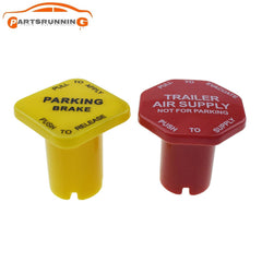 Yellow & Red Valve Parking Brake Knob for MV3 Universal Semi Trucks298817 298818 6B93BC-57