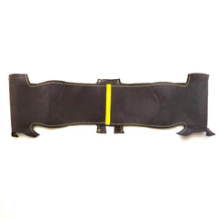 Black Suede Leather Steering Yellow Stitch Wheel Wrap Cover For Porsche Carrera