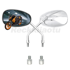 Chrome Motorcycle Rearview Mirrors For Yamaha V Star 250 650 950 1100 1300 XVS
