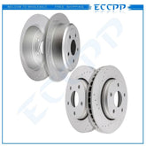 Front And Rear Drilled Slotted Brake Rotors For 2007-2018 Jeep Wrangler 3.6/3.8L 6B93BC-57