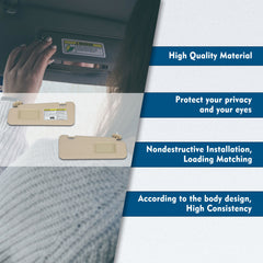 Beige Sun Visor Pair Left + Right W/ Sunroof For Toyota Highlander 08-13