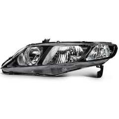ECCPP Headlights Assembly For Honda Civic 1.8L 2.0L 2006-2011 Pair Kit Black 6B93BC-57