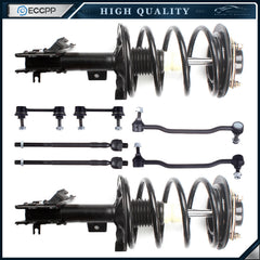 For NISSAN MAXIMA 04-08 Front Quick Complete Struts Sway Bar Tie Rod End Link
