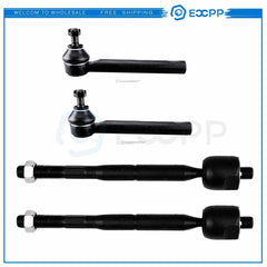 For Lexus RX330 & RX350 4Pieces Front Inner and Outer Tie Rod Links Steering