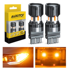 2X AUXITO 3157 LED Turn Signal Light Bulbs CANBUS Anti Hyper Flash Amber 2200K A AUXITO