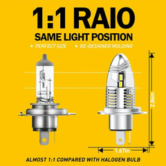 AUXITO H4 9003 LED Headlight Kit Bulbs High Low Beam White 80000LM Super Bright AUXITO
