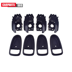 8Pcs For Hyundai Elantra Black Interior Door Handle & Cover Bezel Front Rear 6B93BC-57