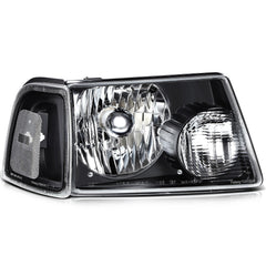 Pair Kit Halogon Black Headlights Assembly For 2001-2011 Ford Ranger Black 6B93BC-57
