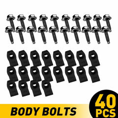 Car Truck Body Bolts U-nut Clips- 5/16-18 x 1-3/16"- 1/2" Hex- 40pcs/set- #374 6B93BC-57
