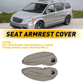 2X Left+Right Front Seat Cover Armrest For 2011-2016 Chrysler Town & Country EOA 6B93BC-57
