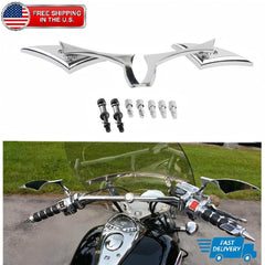 Chrome Motorcycle Rearview Mirrors For Harley Davidson Street Road Glide Touring