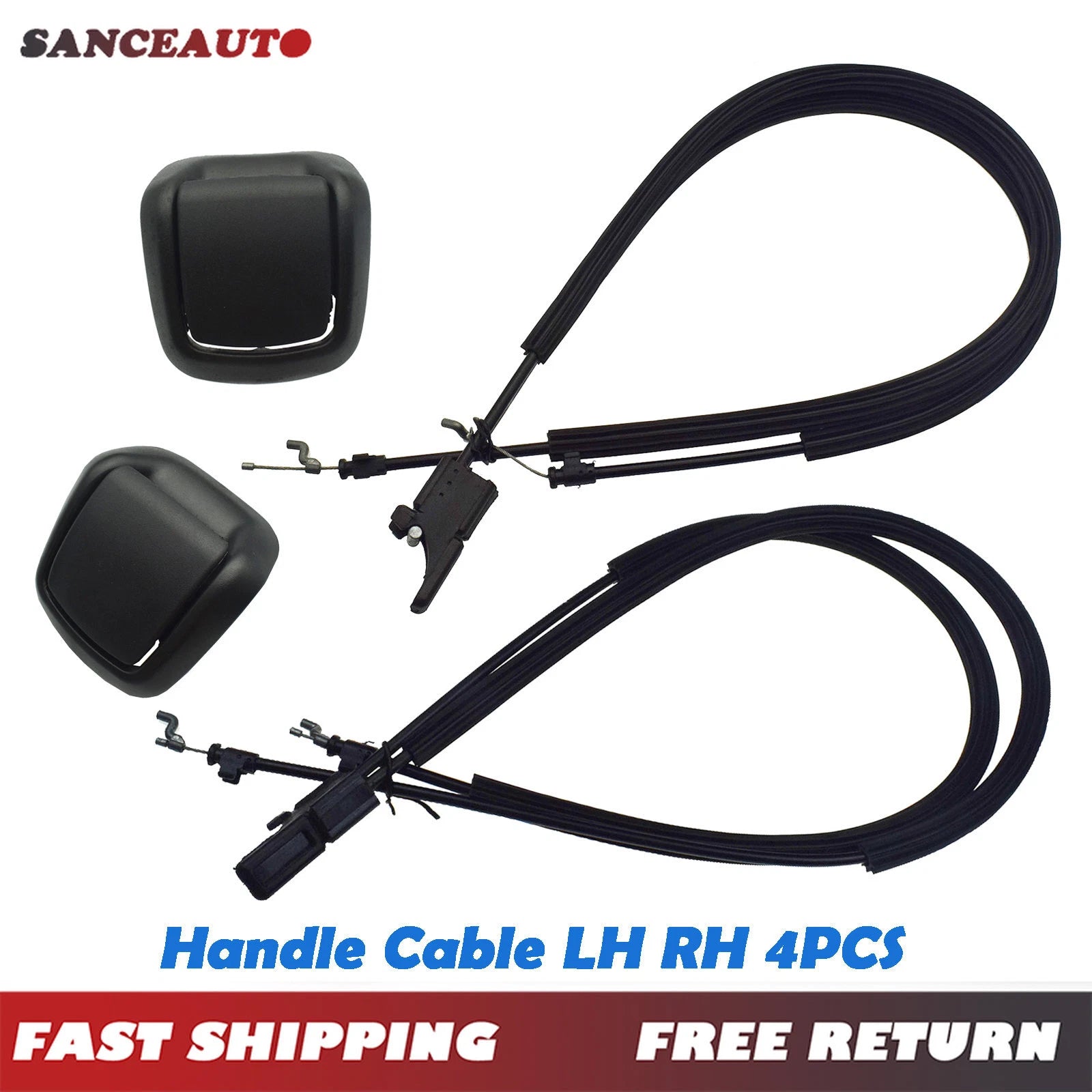 For Ford Fiesta MK6 3 Door 01-08 LH RH Hand Seat Tilt Handle & Cable Set 4PCS 6B93BC-57