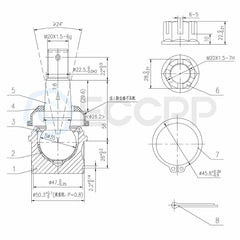 4pcs Front Upper Lower Ball Joint Kit For 2006 2007-2010 Dodge Ram 2500 3500 2WD 6B93BC-57