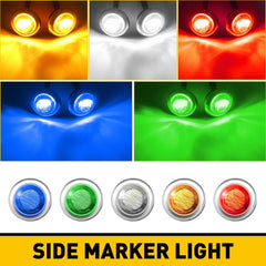 20/50/100PC LED Marker Lights 3/4" Truck Trailer Side Lamp With Stailness Base A 6B93BC-57