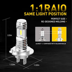 AUXITO Super Headlight Bright H7 LED Bulbs High Beam Cool White Kit 60W 40000LM AUXITO