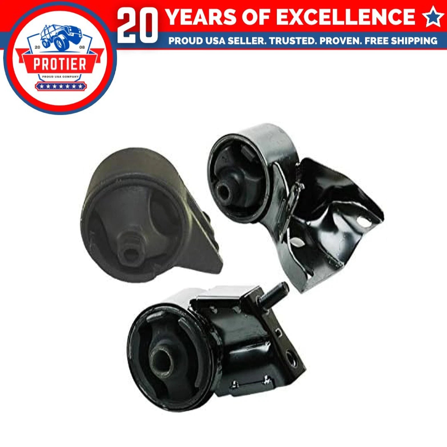 Fits 1989-1992 Ford Probe 2.2L AUTO w/o Turbo Engine Motor Mount Set 3PCS 6B93BC-57