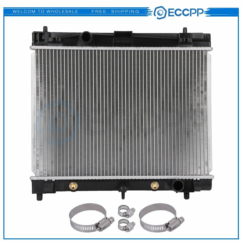 Radiator 2890 with Universal Oil Hose Clamps Kit for 2008-2014 Scion xD 6B93BC-57