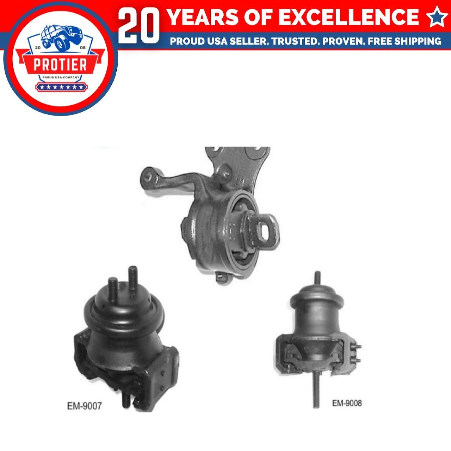 Motor & Trans Mount Set 3PCS Compatible for 2001 - 2002 Mazda Millenia 2.5L 6B93BC-57