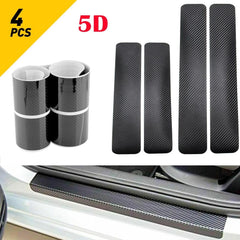 4x Accessories Carbon Fiber Car Scuff Plate Door Sill 5D Sticker Protector EOA 6B93BC-57