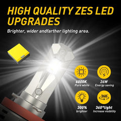 2X AUXITO H11 H8 LED Headlight Bulb Kit Low Beam 10S for Toyota Camry 07-17 EOA AUXITO