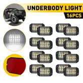 16PCS White 36-LED Rock Underbody Light Kit Glow Lamp Neon Truck Motorcycle EOA 6B93BC-57