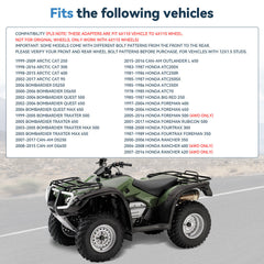 4 Pcs 1" Wheel Adapters 12x1.5 For Honda Suzuki 4/110 to Arctic Cat 4/115 Wheels 6B93BC-57