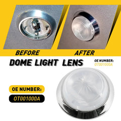 for Camaro Firebird Monte 71-81 Carlo Inner Chrome Round Dome Light Base Lens US 6B93BC-57