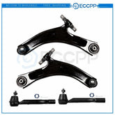 Front (2) Control Arm (2) Tie Rod Suspension For 2008-11 2012 2013 Nissan Rogue 6B93BC-57