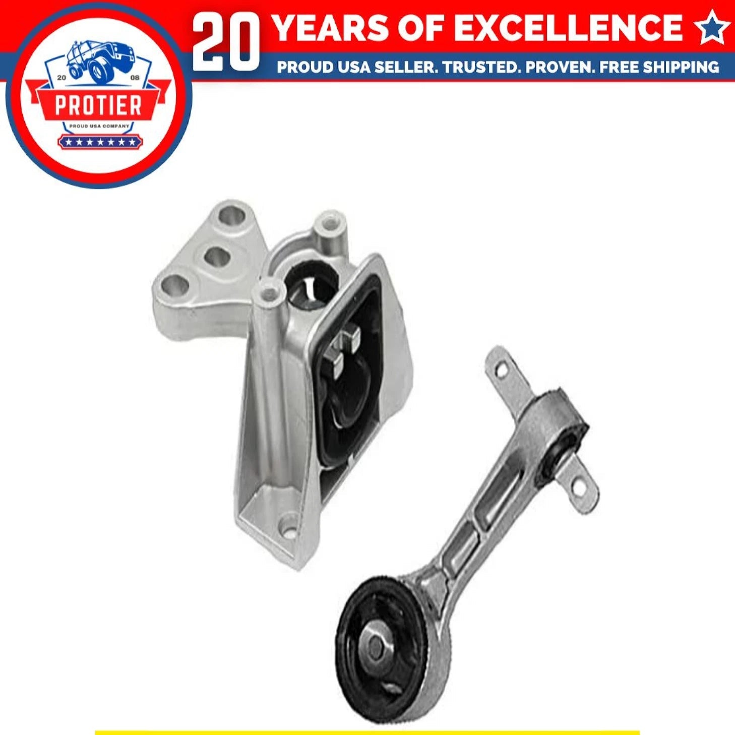 Fits 2006-2011 Honda Civic 1.8L MANUAL Upper Torque & Trans Mount Set 2pc : 6B93BC-57