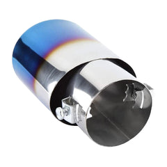 UK 2.5" Car Exhaust Tip Muffler Straight Tail Trim Pipe Cover Stainless Steel 6B93BC-57