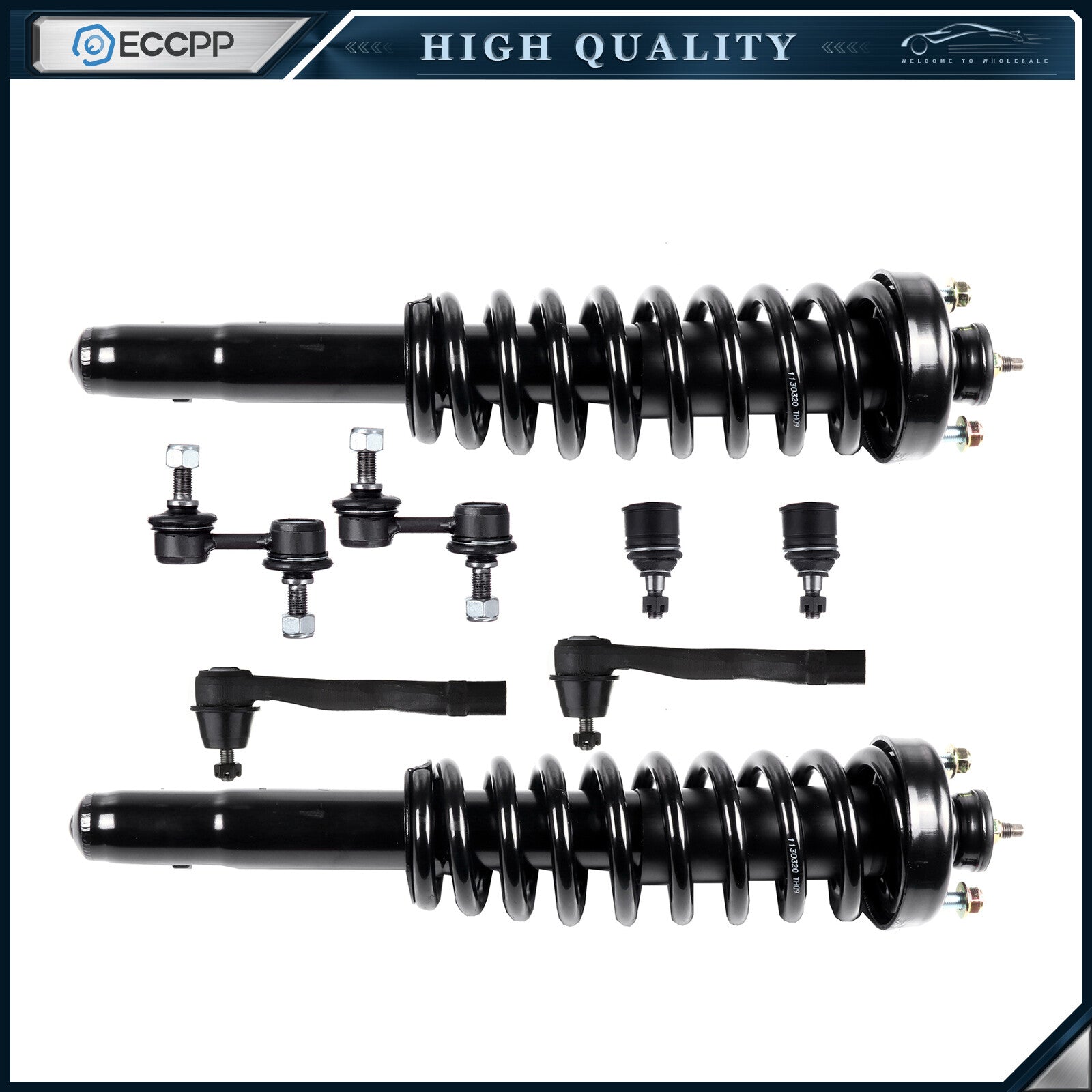 8pc Front Complete Struts Tie Rod Ball Joint Sway Bar For 1997-2001 Honda CR-V KOEEP