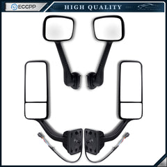 4PCS For 08-13 Freightliner Cascadia Manual Hood & Power Heated Door Mirrors 6B93BC-57