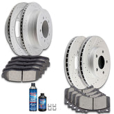 Front Rear Disc Rotors Ceramic Brake Pads for Land Cruiser Sequoia Tundra LX570 KOEEP