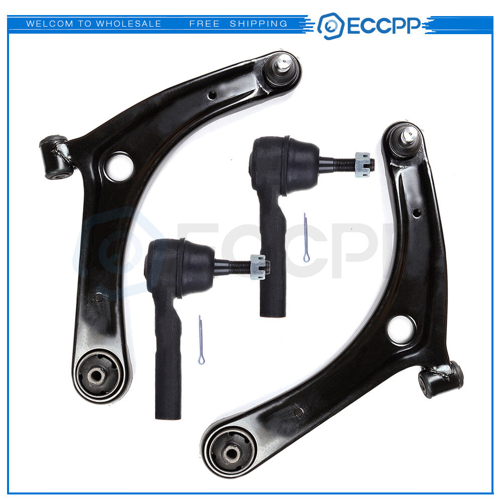 4pcs For 2007 2008-2014 Jeep Compass Front Lower Control Arms Outer Tie Rod Ends 6B93BC-57